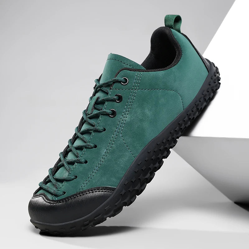 Coppia Scarpe Da Trekking Slip On Uomo All Aperto Punta Larga Per Alpinismo E Passeggio Confortevoli