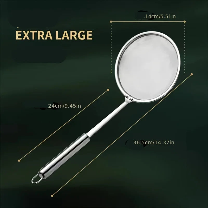 Colino a Maglia Fine in Acciaio Inox 304 Setaccio Filtrante per Succo Uova Filtro Scolapasta Caffè Tè Cucina
