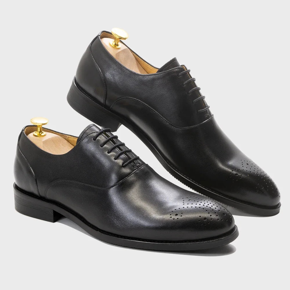 Scarpe Oxford Da Uomo In Vera Pelle Stile Classico Italiano Con Lacci Per Matrimonio Ufficio Aziendale Nere E Marroni
