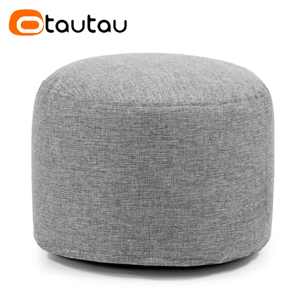 Sgabello Rotondo Diametro 30 Cm Altezza 20 Cm Pouf In Lino Ottomano Con Imbottitura Poggiapiedi Tatami Futon Puff JD001