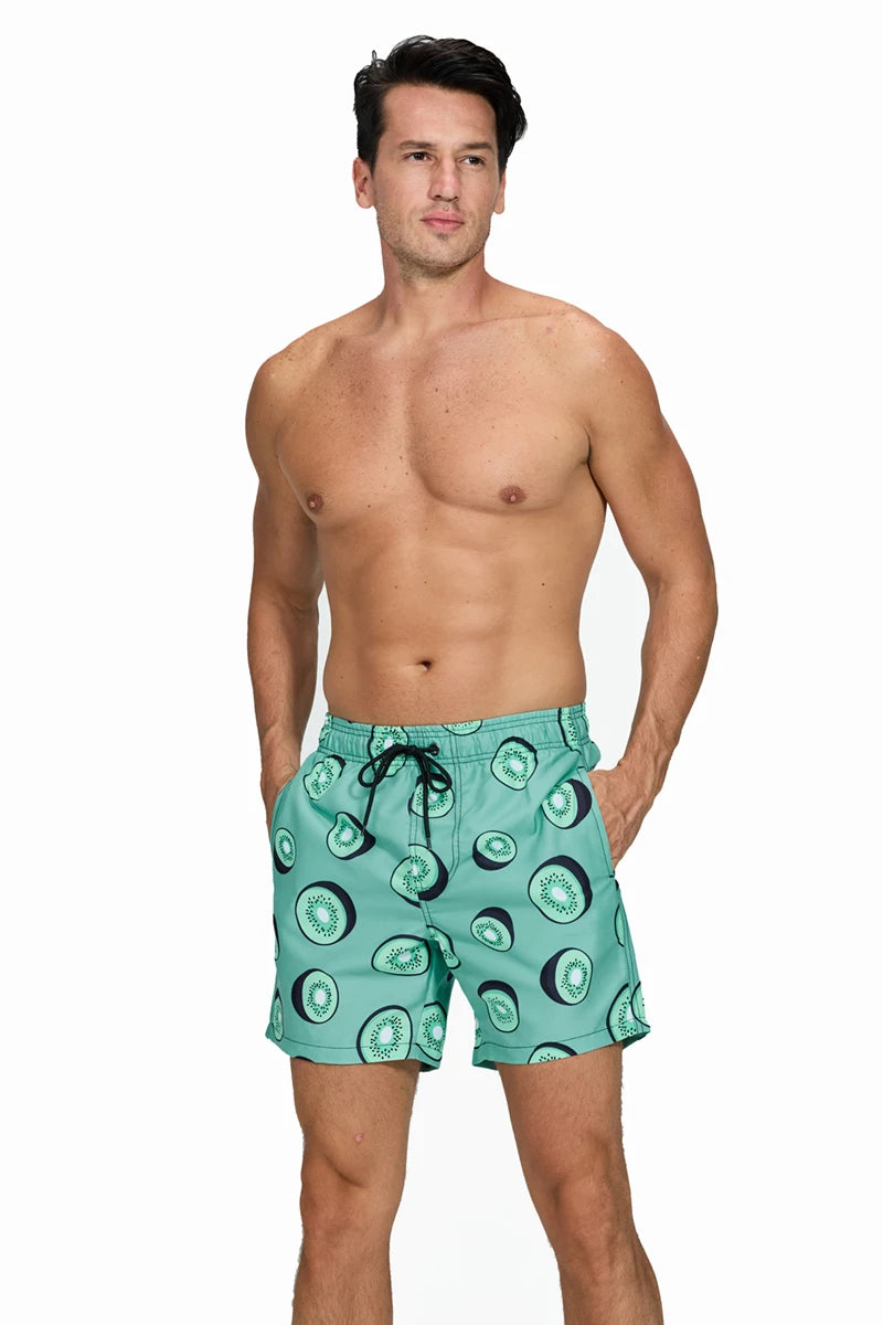 Pantaloncini Uomo Ad Asciugatura Rapida A Righe Verticali Traspiranti Con Fodera In Rete Taglie Forti Spiaggia Surf
