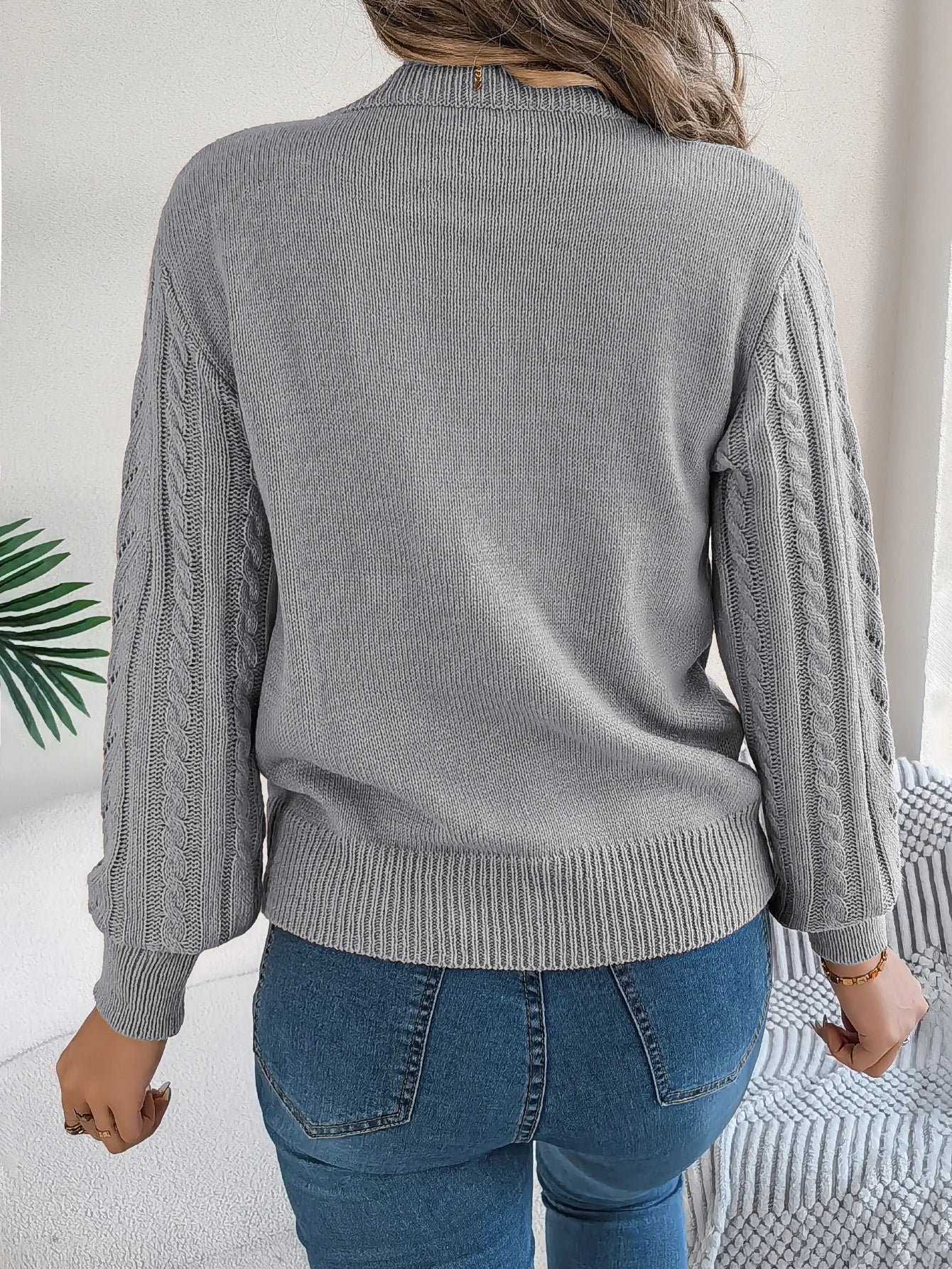 Maglione Unisex Autunno Inverno Collo a V Confortevole e Caldo Maniche Lunghe Versatile Stile