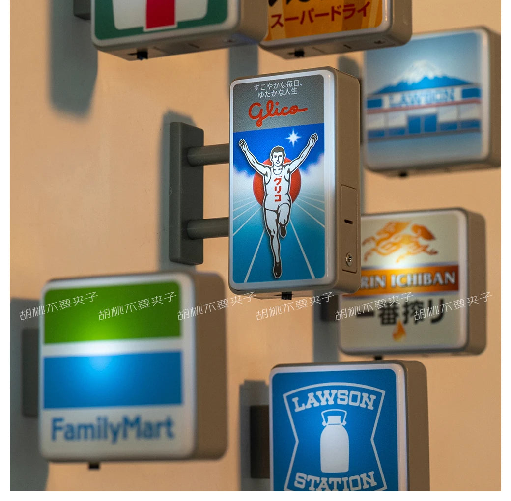 Magnete Frigo Decorativo Adesivo Insegna Luminosa Dotonbori Glico 711 Lake Kawaguchi Ko Lawson Store Foto Spot