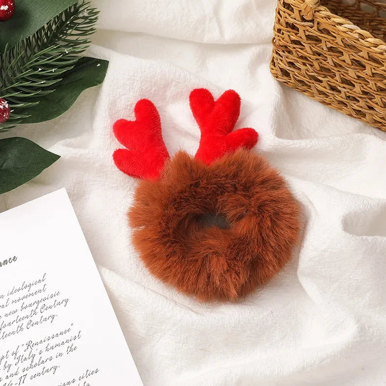 Fascia Natalizia Corna Di Renna Con Fiore Copricapo Per Capelli Per Bambini Adulti Natale Halloween Cosplay