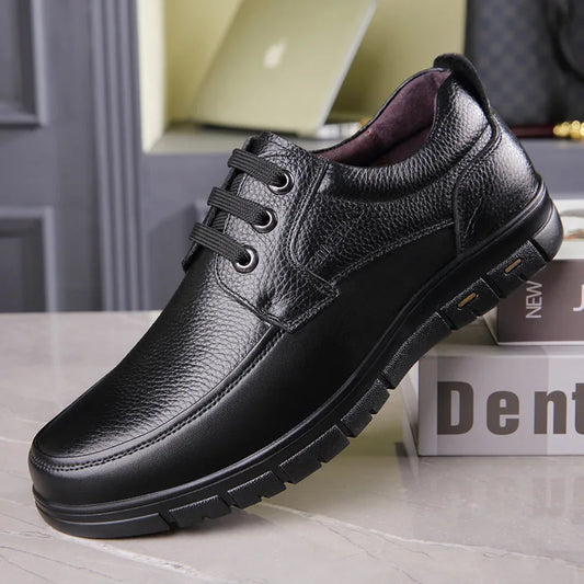 Scarpe Da Uomo Fatte A Mano Tempo Libero E Lavoro Minimaliste Alla Moda Con Lacci Per Papà Di Mezza Età
