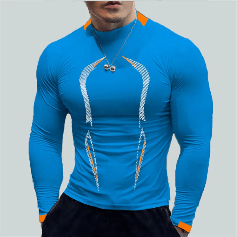 Maglietta Da Corsa Da Uomo Ad Asciugatura Rapida A Maniche Lunghe Per Fitness E Allenamento Palestra Top S5XL