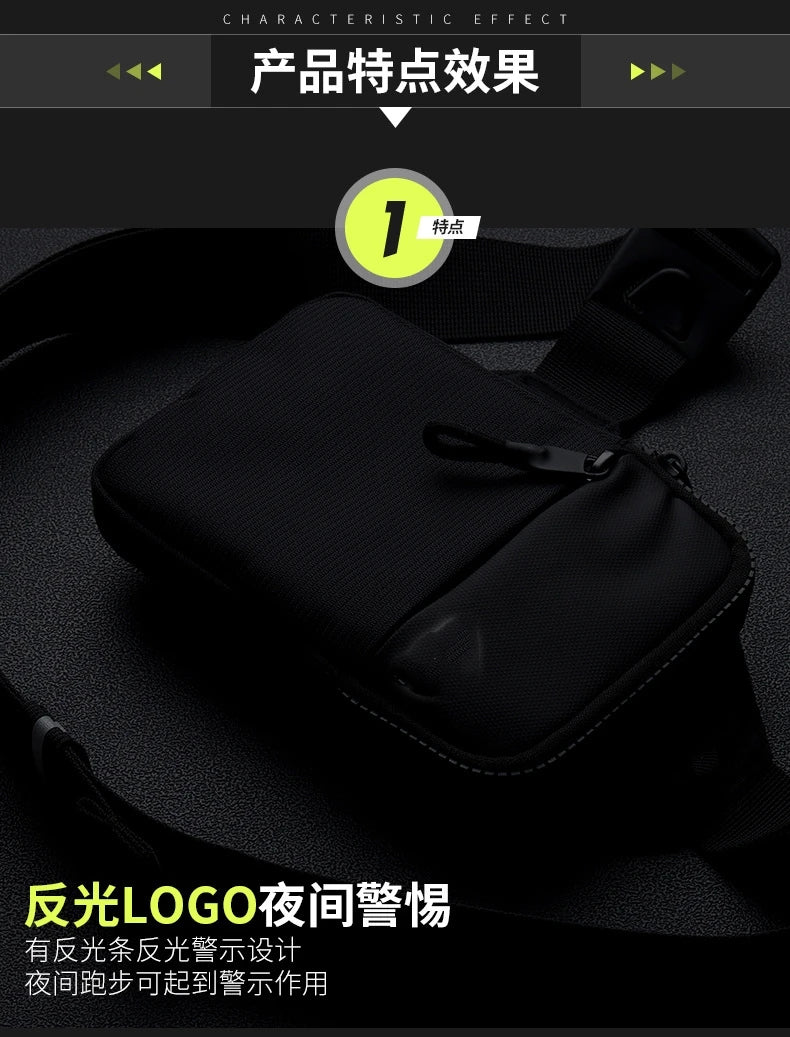 Nuova Borsa Da Petto Unisex Per Tempo Libero Fitness Sport Tracolla Di Grande Capacità