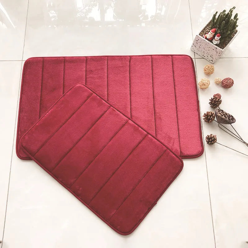 Tappetino Antiscivolo Per Bagno Trapuntato In Pile Corallo VIKAMA Assorbente E Resistente Per Ingresso Domestico