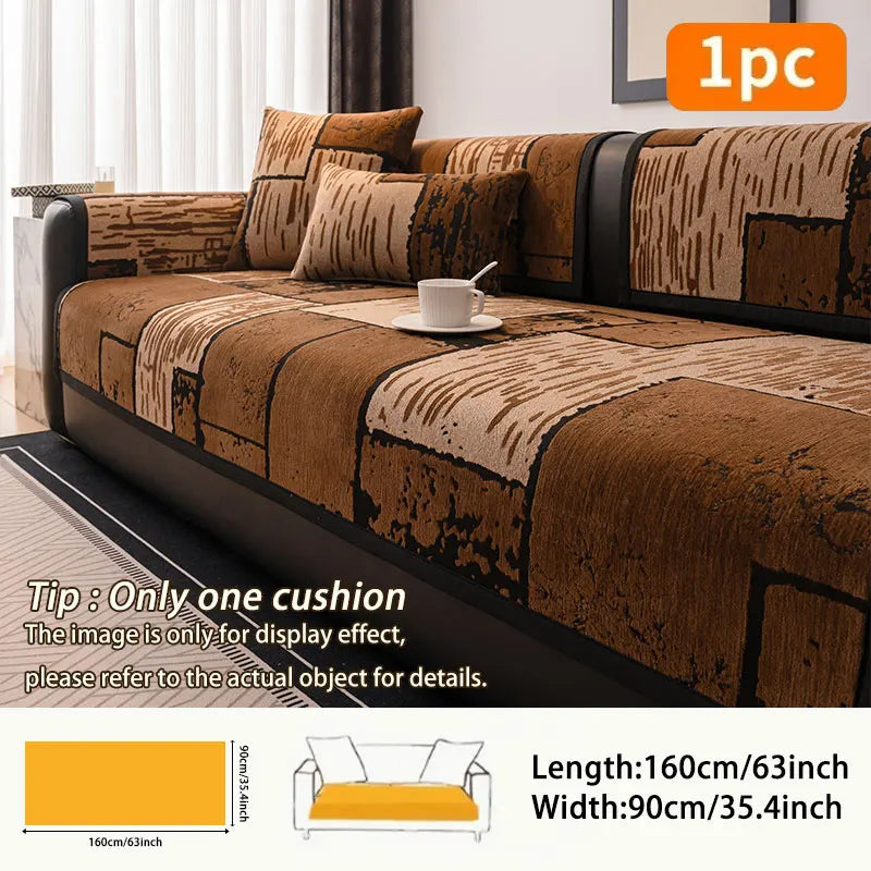 1 cuscino per divano in stile retrò con un lusso leggero e un tocco di fascia alta, adatto a tutte le stagioni, fodera per divano antiscivolo