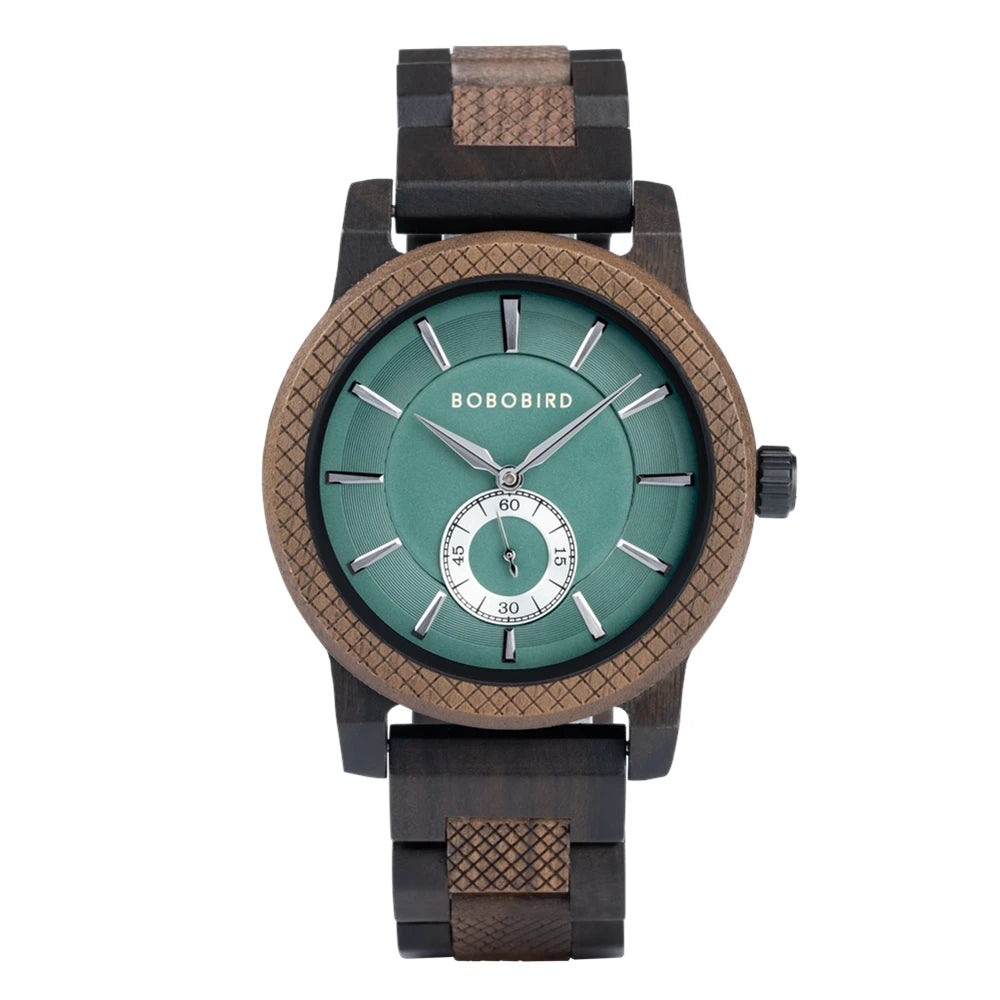 BOBOBIRD Orologio In Legno Da Uomo Personalizzato Nome Testo Sulla Custodia Posteriore Orologio Quarzo Scatola Regalo