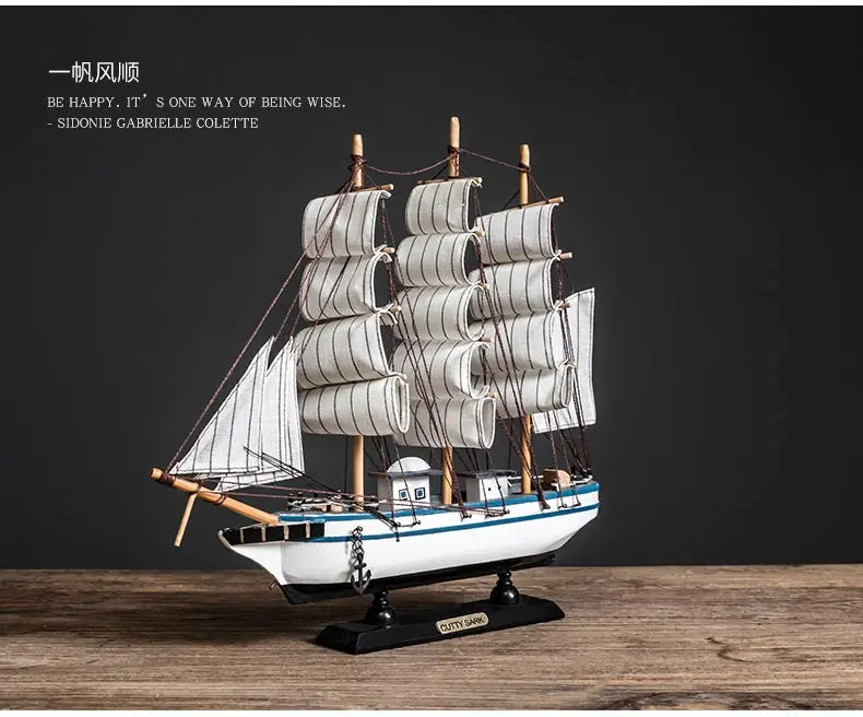 Modello Di Barca A Vela In Legno Per Decorazioni Della Casa In Stile Mediterraneo Accessori Regalo Compleanno