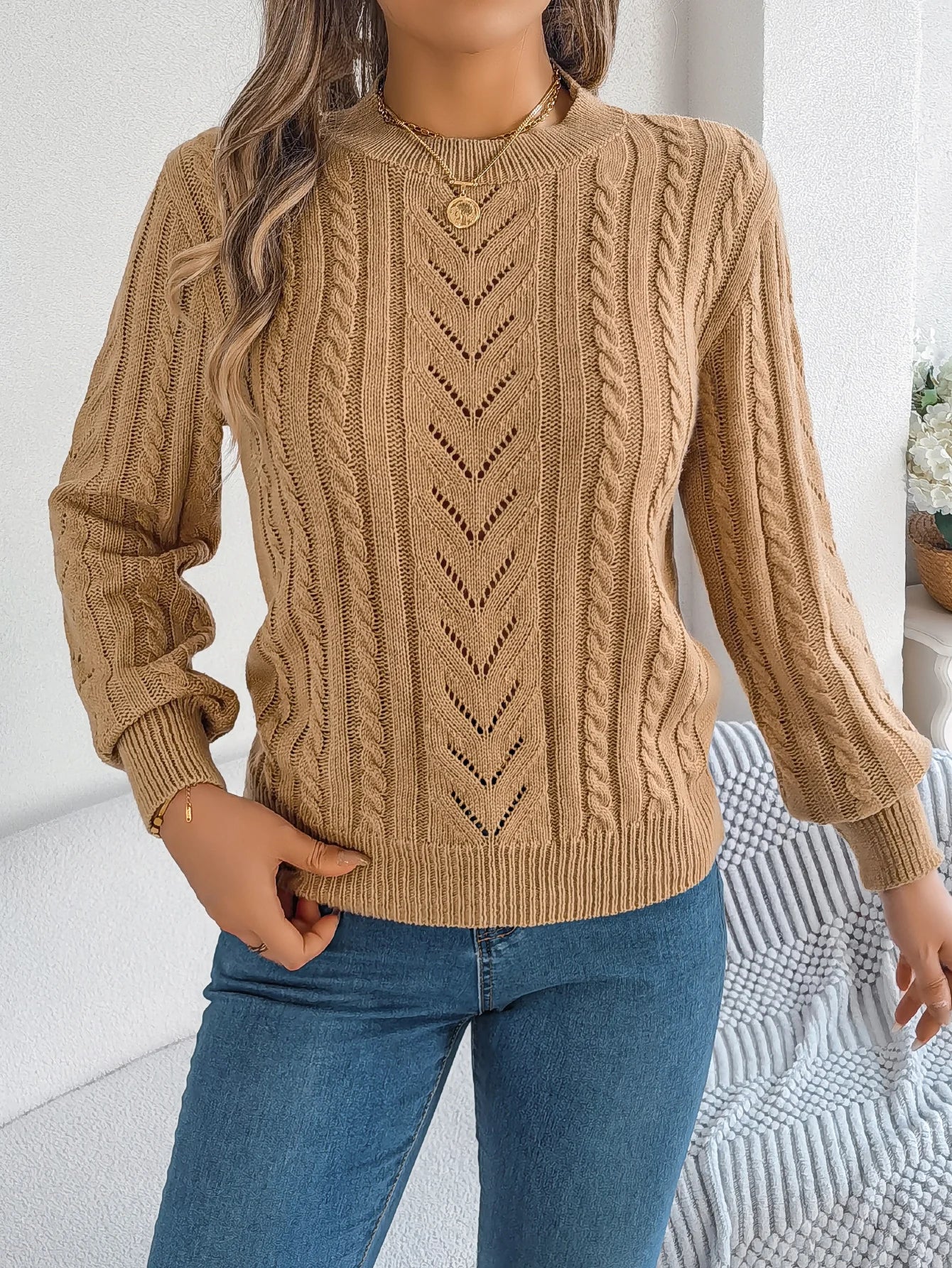 Maglione Unisex Autunno Inverno Collo a V Confortevole e Caldo Maniche Lunghe Versatile Stile