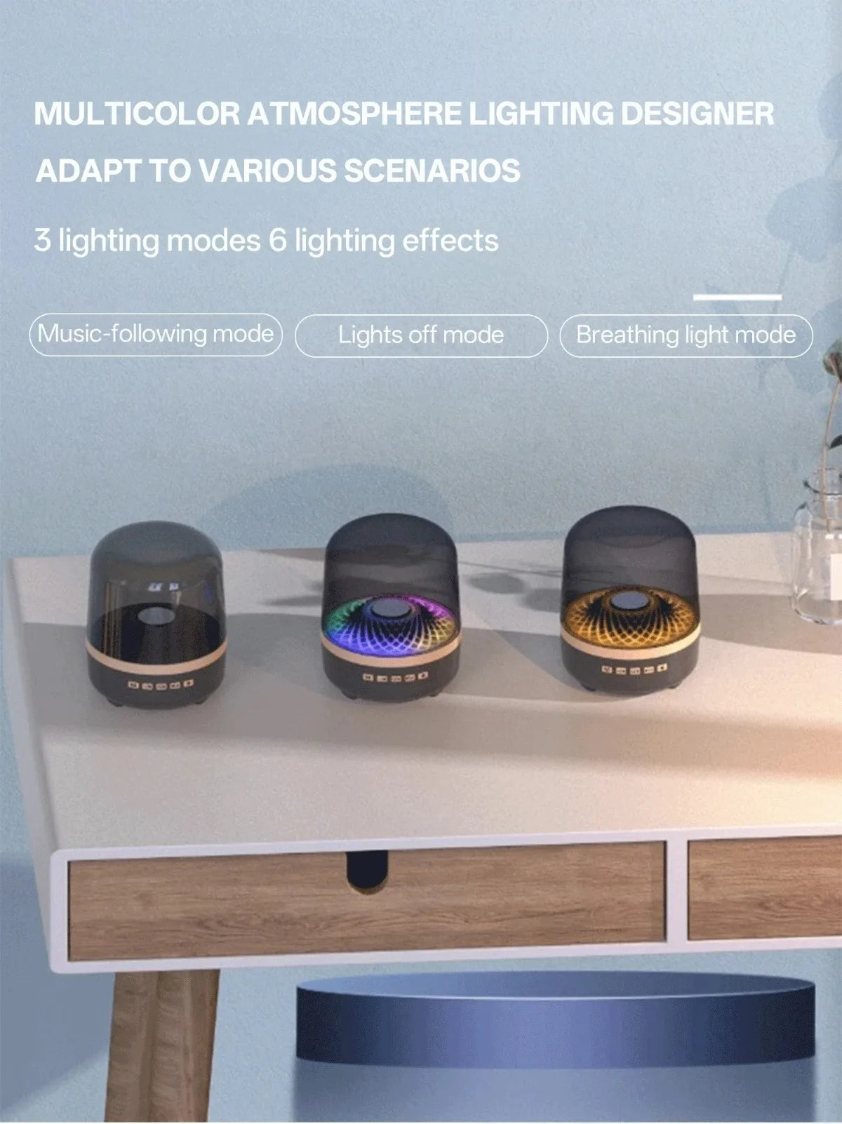 Soundbar Wireless Portatile Bluetooth 5.3 Altoparlante Home Theater Subwoofer Lampada Acustica Hi Fi Per Android IOS