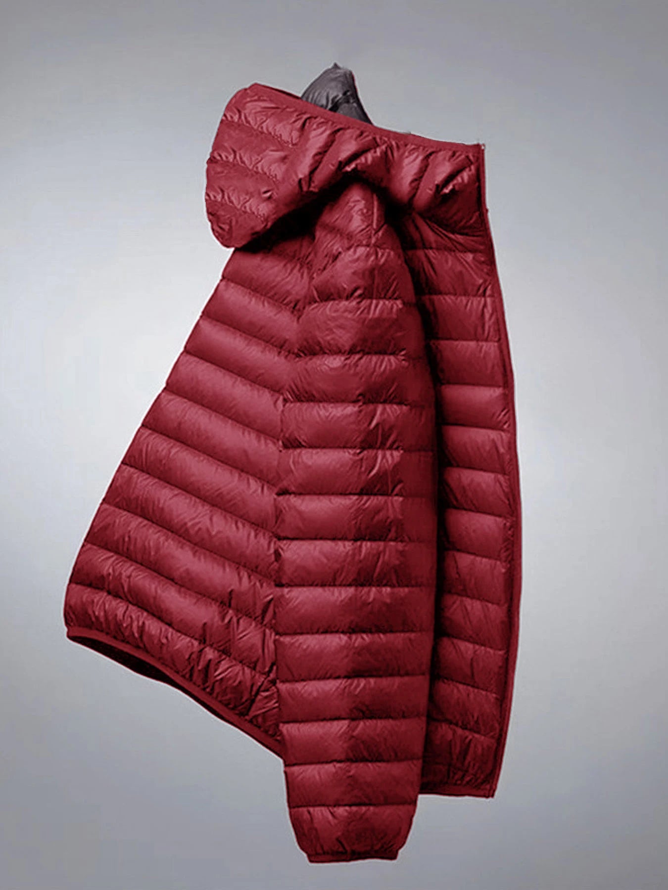 Giacca Invernale Da Uomo In Cotone Leggero Antivento Con Cappuccio Tinta Unita Per Sport All Aperto