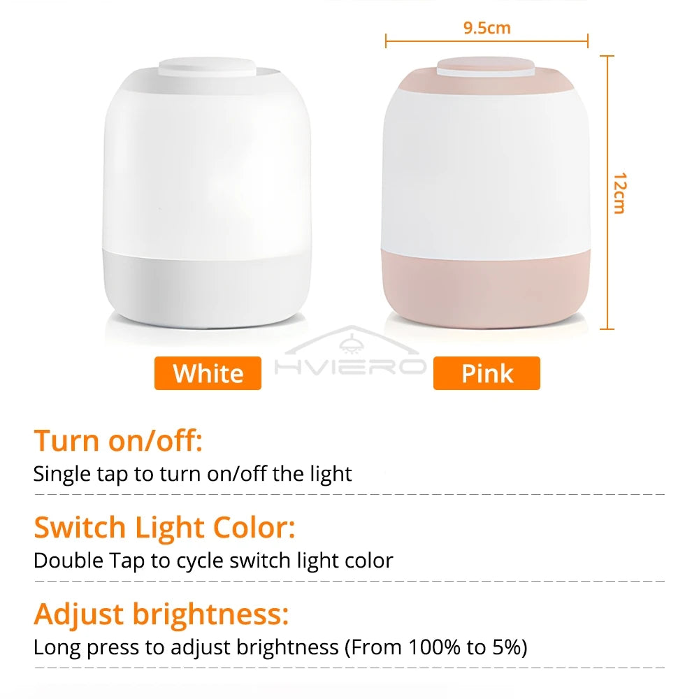 Lampada Da Tavolo Dimmerabile Con Controllo Tocco USB Ricaricabile Luce Notturna Per Camera E Soggiorno Decorazione
