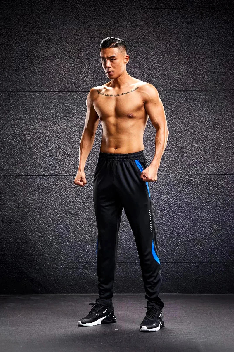 Pantaloni Sportivi Da Uomo Con Tasche Con Cerniera Per Corsa Allenamento Calcio Fitness In Poliestere Modello A102