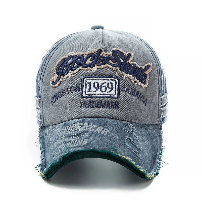 Berretto In Cotone Unisex Rock Shark Protezione Solare Regolabile Stile Cowboy Retrò Alta Qualità