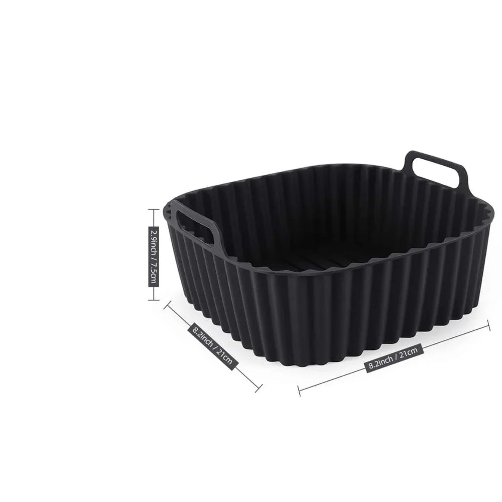 Fodere in Silicone Riutilizzabili per Friggitrice ad Aria Tappetino Quadrato Antiaderente per Cestello 4-7 Qt Accessori