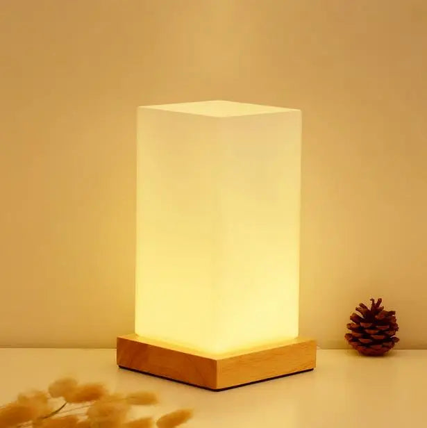 Adelier Lampada Da Tavolo Moderna Ferro Corpo Bianco Base In Legno Giallo Telaio Per Camera Da Letto Soggiorno Lettura
