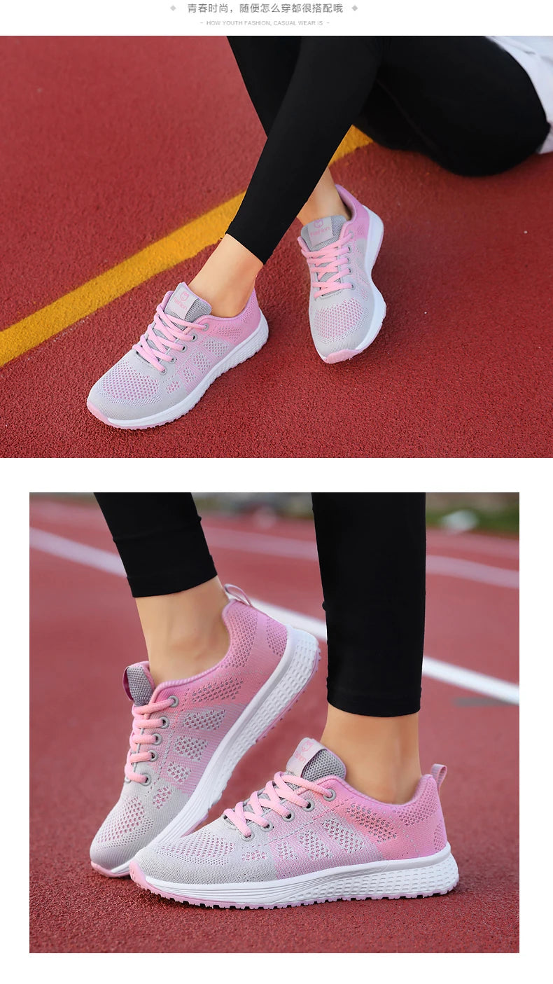 Scarpe sportive da donna Sneakers con plateau alla moda Scarpe basse da donna primavera estate Scarpe da corsa per donna Scarpe casual Mesh Jogging Tennis