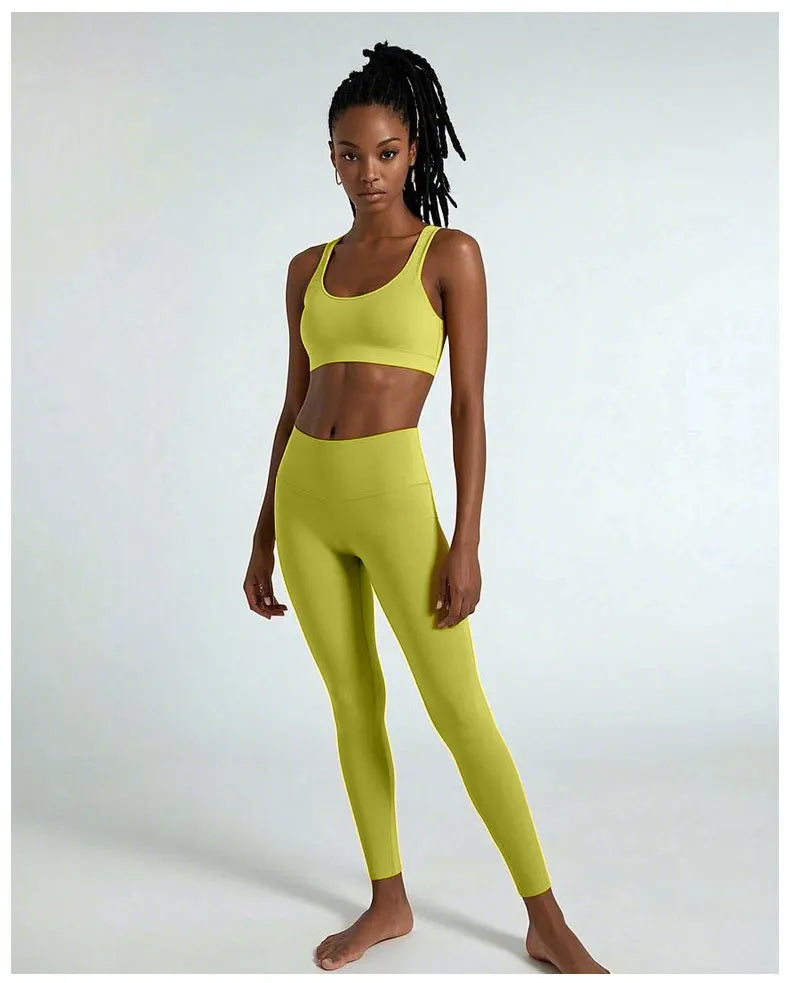 Pantaloni Da Yoga Vita Alta Per Donne Elasticizzati Quattro Direzioni Asciugatura Rapida Per Corsa Ciclismo Palestra
