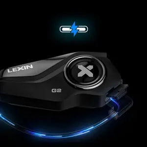 Cuffie Bluetooth Per Casco Interfono Moto Lexin G2P Comunicatore Vivavoce Fino A 6 Ciclisti Con Radio FM