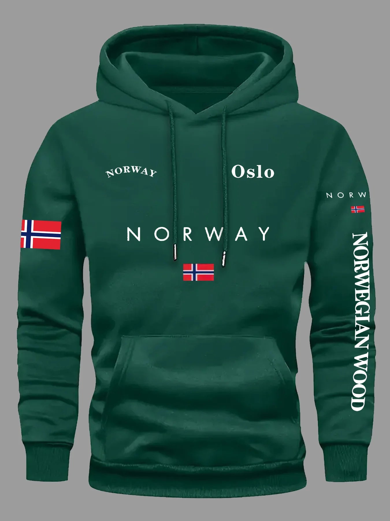 Felpe Con Cappuccio Bandiera Norvegia Uomo Donna Sport Outdoor Avventura Fitness Corsa Casual Autunno Inverno