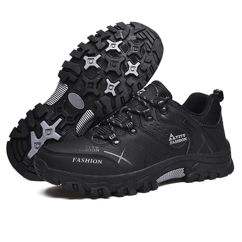 Scarpe Da Uomo Impermeabili In Pelle Per Alpinismo E Trekking Suola Spessa Comode Anno 2025
