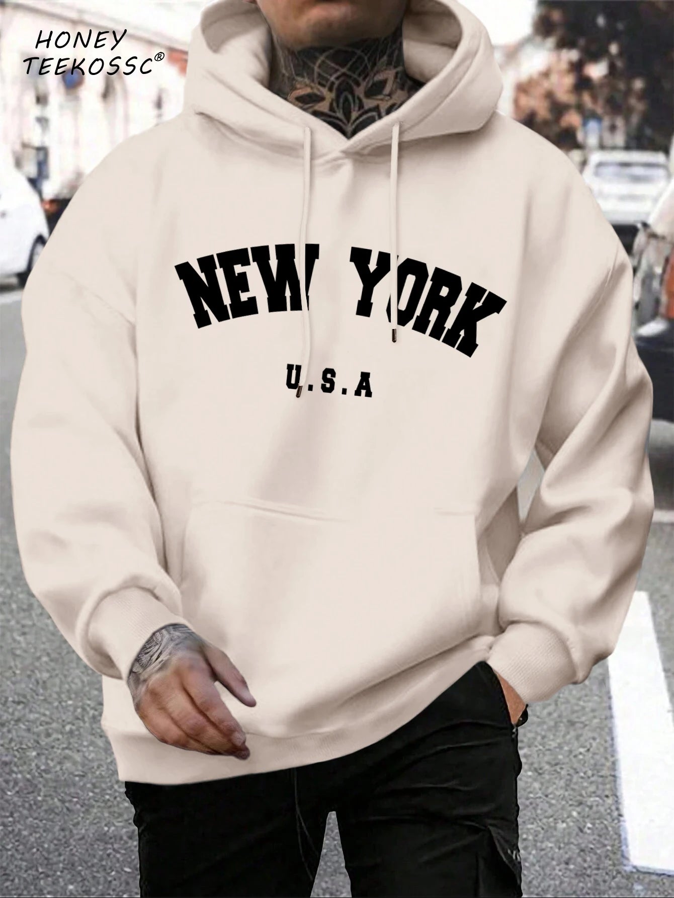 Brooklyn Est 1998 New York Stampa Felpe da uomo Harajuku Felpa con cappuccio girocollo Moda Felpa con cappuccio oversize Autunno Comodo tuta