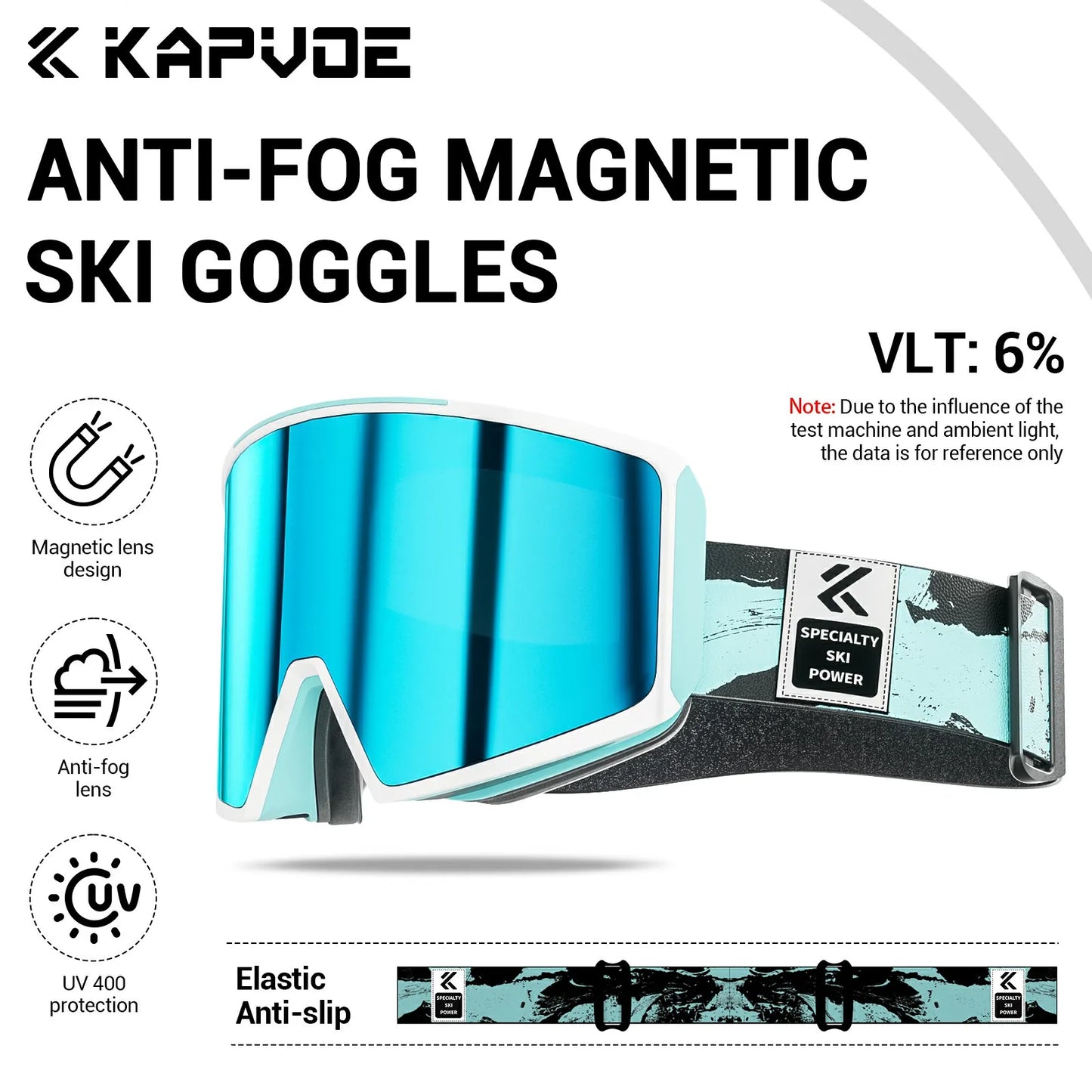 Kapvoe Occhiali Da Sci Fotocromatici E Maschera Da Snowboard Antiappannamento UV400 Per Uomo E Donna Occhiali Inverno