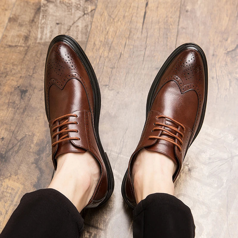 Scarpe Brogue In Pelle Di Alta Qualità Uomo Classiche E Eleganti Da Ufficio E Da Sposa