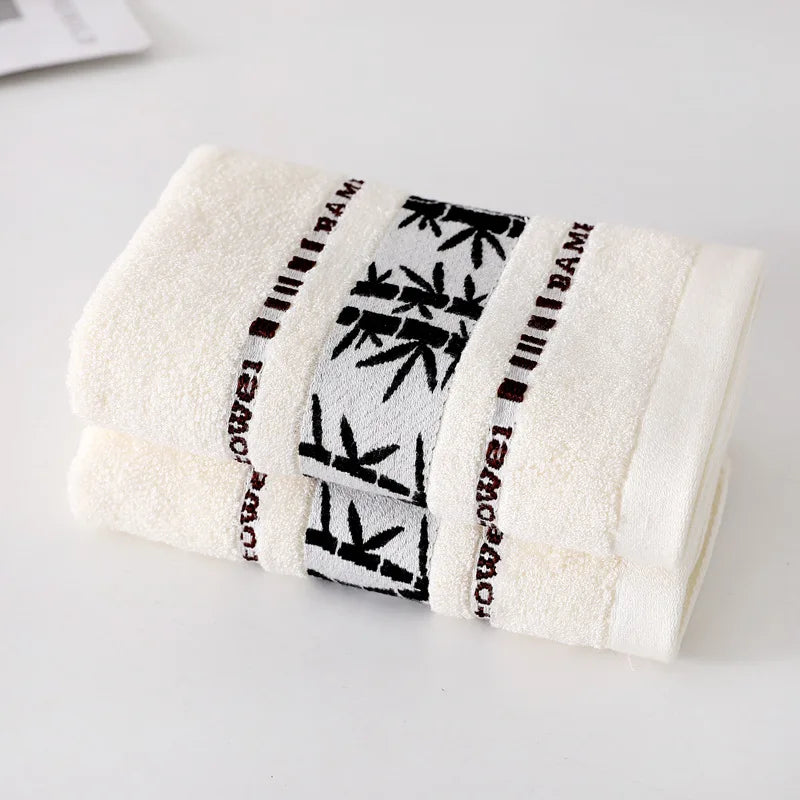 Set Asciugamani Da Bagno In Bambù Ricamati 2 Pezzi Morbidi Alta Qualità Per Viso E Corpo 34x34 34x74 70x140 Cm Regalo