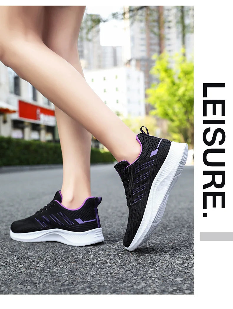 Scarpe da Ginnastica da Donna Traspiranti in Rete Monofacciale con Suola Morbida Ideali per Running e Allenamento