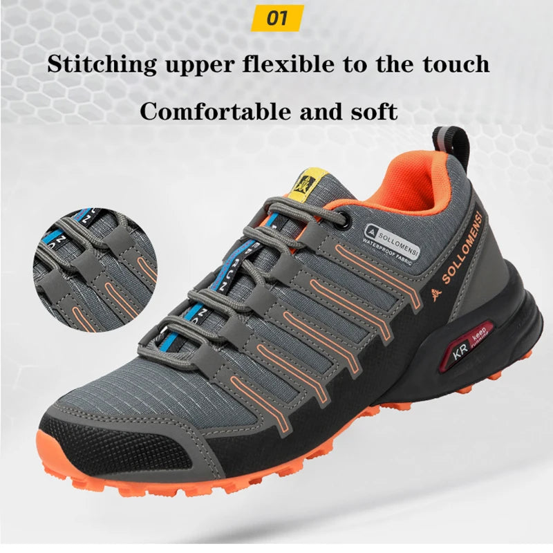 Scarpe Da Trekking Impermeabili Uomo Traspiranti Da Esterni Viaggio Allenamento Tattiche Ciclismo Senza Serratura