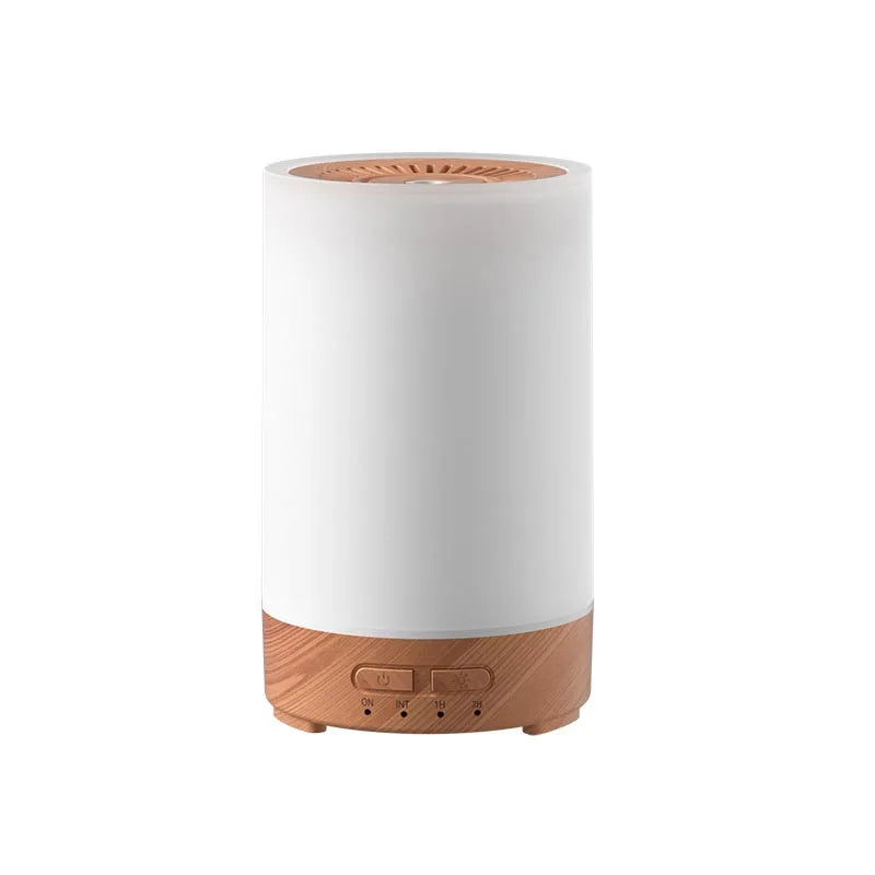 Umidificatore Diffusore Di Oli Essenziali Con Venature Del Legno Spruzzatore Automatico LED Per Profumo Camera Da Letto