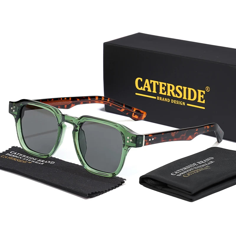 Occhiali Da Sole Quadrati Classici Unisex Da Uomo E Da Donna Di Lusso Con Inserto Centrale Temple Gradiente UV400