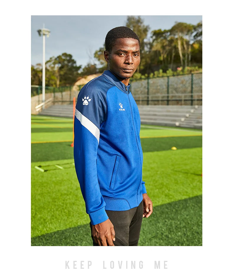 Kelme Giacca Allenamento Uomo Lavorata A Maglia Giocatore China League One Traspirante Con Cerniera Top Da Corsa