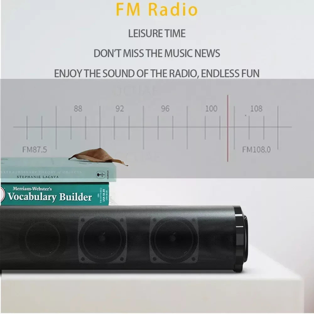 Barra Audio Portatile Potente Altoparlante Bluetooth Senza Fili Surround Stereo Per TV Subwoofer Radio FM Caixa De Som