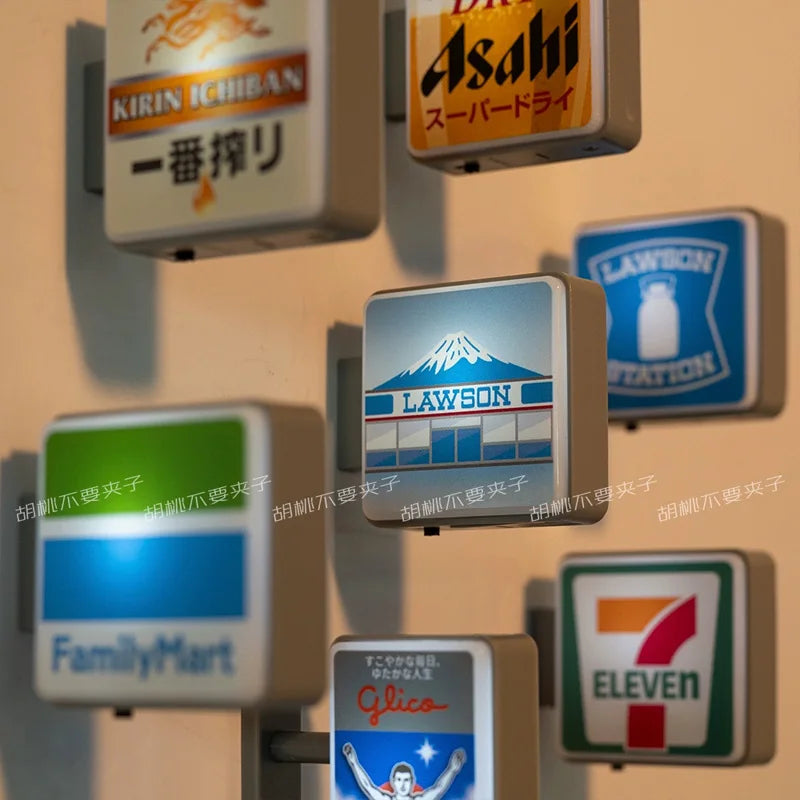 Magnete Frigo Decorativo Adesivo Insegna Luminosa Dotonbori Glico 711 Lake Kawaguchi Ko Lawson Store Foto Spot