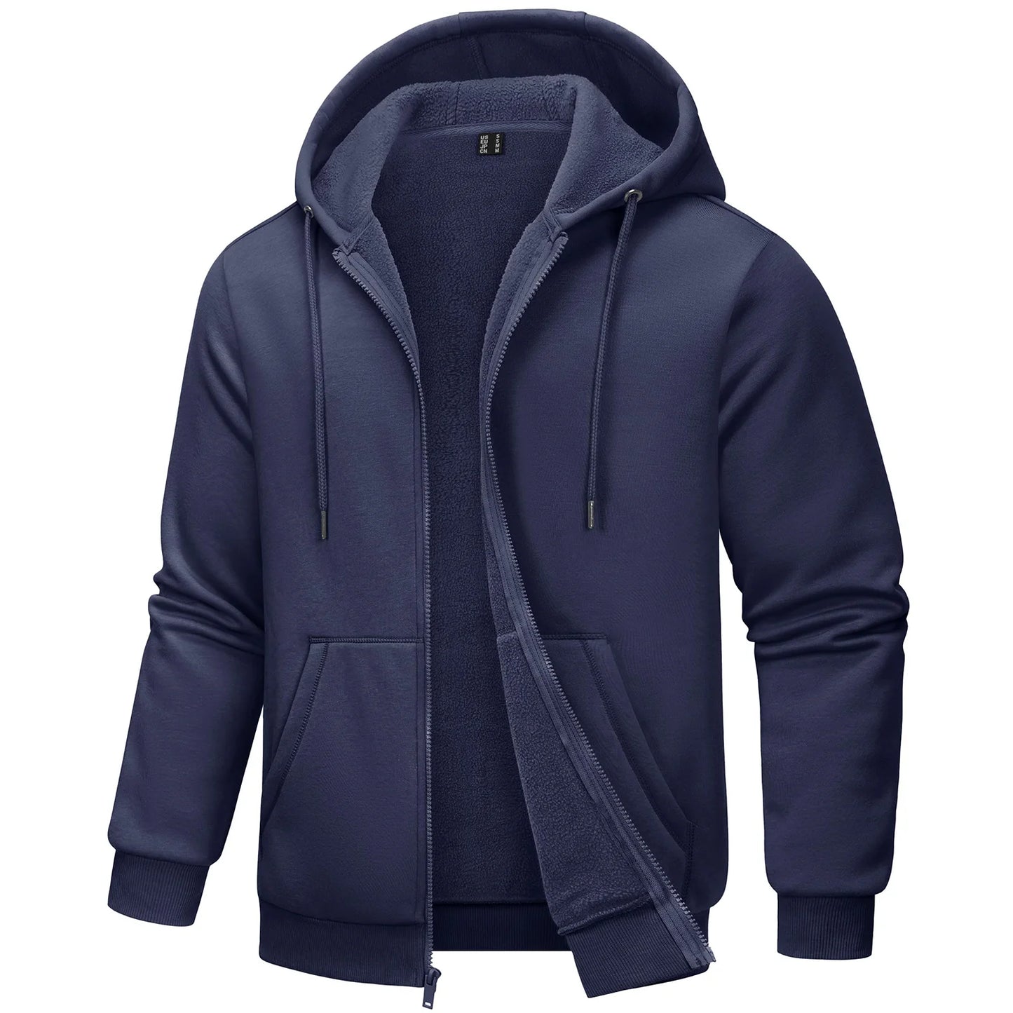 Tacvasen Felpa Con Cappuccio Uomo In Pile Con Tasche Grandi Con Zip Intera Casual Sportivo Per Running Escursionismo
