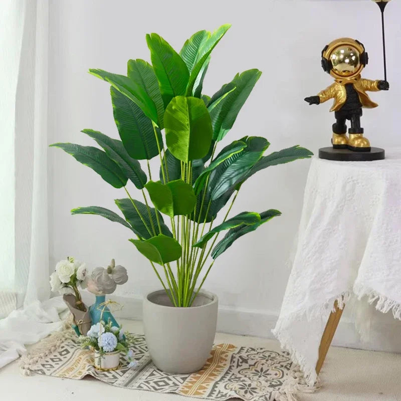 Piante Artificiali Grande Palma Tropicale Banana Foglie Real Touch Monstera Plastica Per Casa Giardino Decorazione