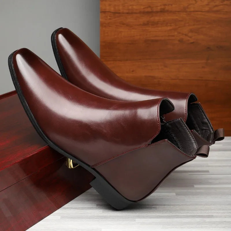 Stivali Da Uomo Classici Chelsea In Pelle Di Lusso Alti Alla Caviglia Eleganti E Casual Scarpe Da Uomo