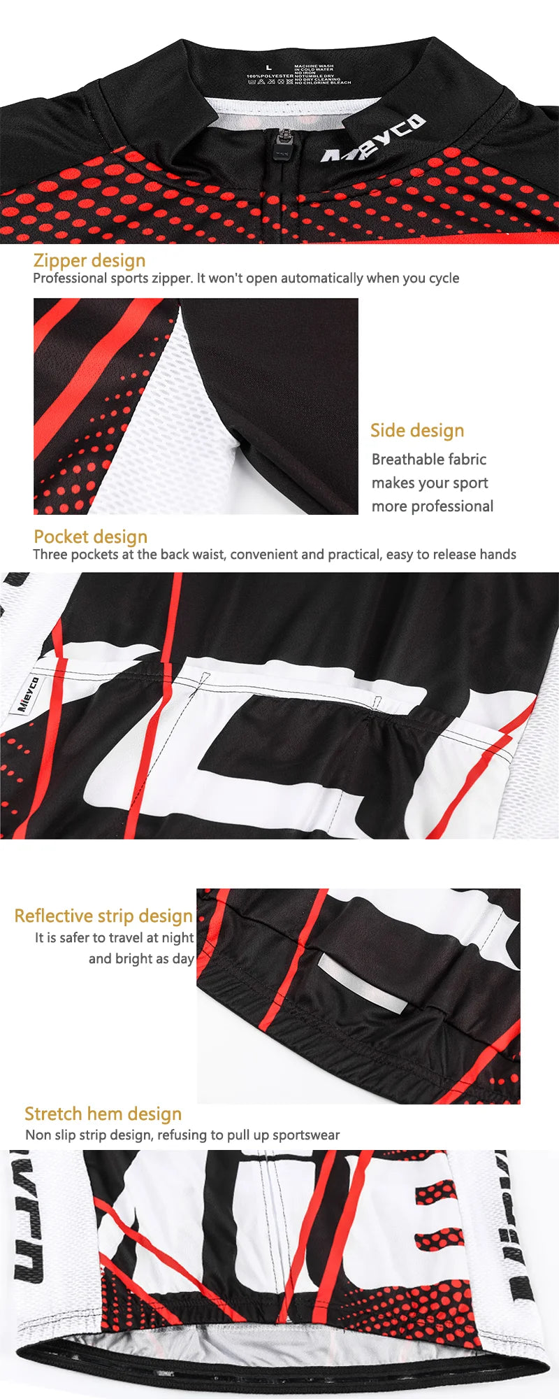 MIEYCOM Abbigliamento Ciclismo Uomo Maniche Lunghe Giacca Traspirante Protezione Solare MTB Corsa Primavera Autunno