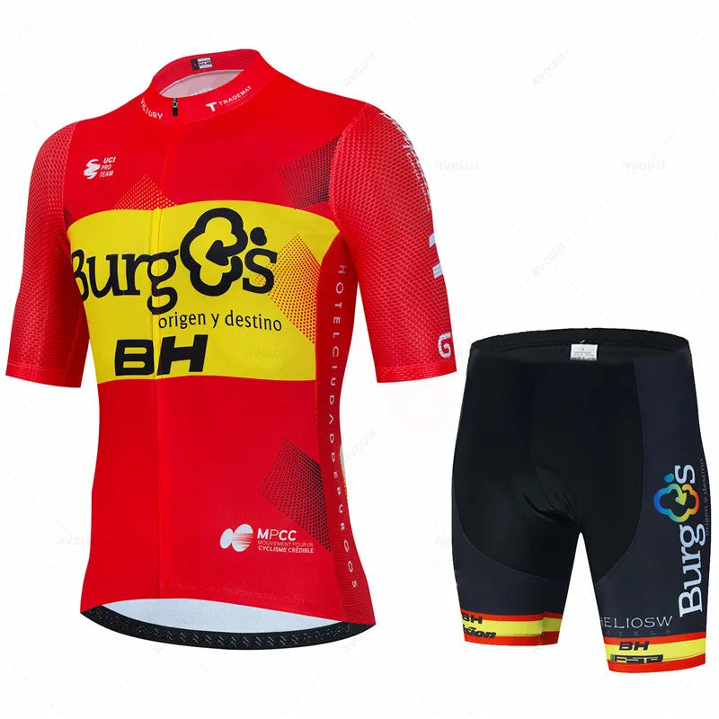 Nuovo BH Burgs Team 2024 Maglia Da Ciclismo Uomo E Pantaloncini Da Bici Set MTB Estivo Asciugatura Rapida