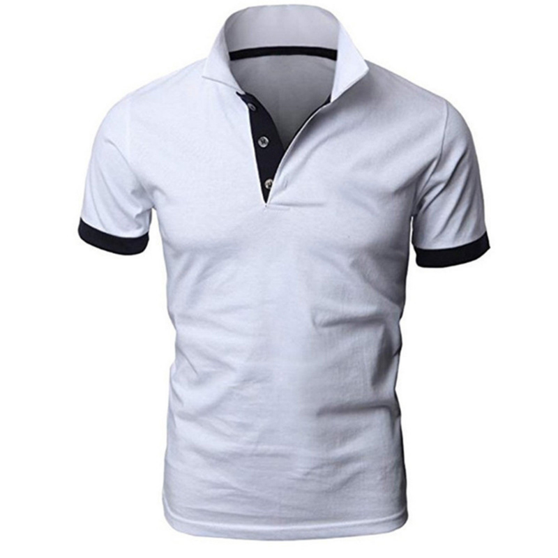 Polo Uomo A Maniche Corte Slim Fit Traspirante Antirughe Ad Asciugatura Rapida Camicia Casual