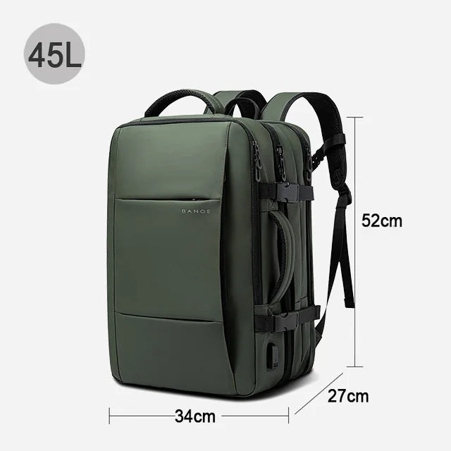 Zaino Espandibile BANGE Da Uomo Per Laptop 17,3 Pollici Impermeabile Grande Capacità Per Viaggio E Escursionismo