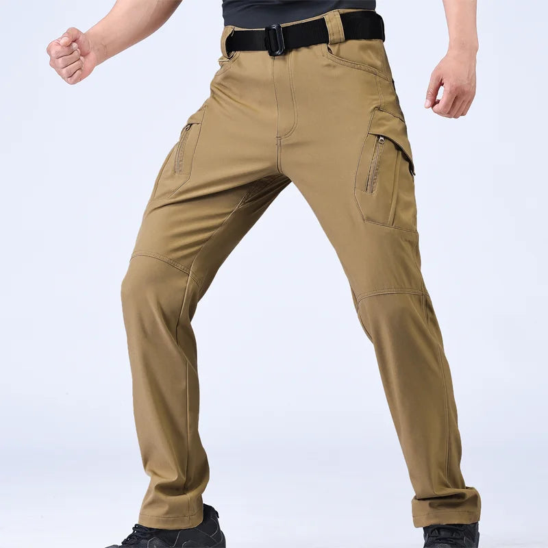 Pantaloni Uomo Softshell Cargo Elastico Per Escursionismo Trekking Arrampicata Campeggio Aperto Rapida Asciugatura 5XL