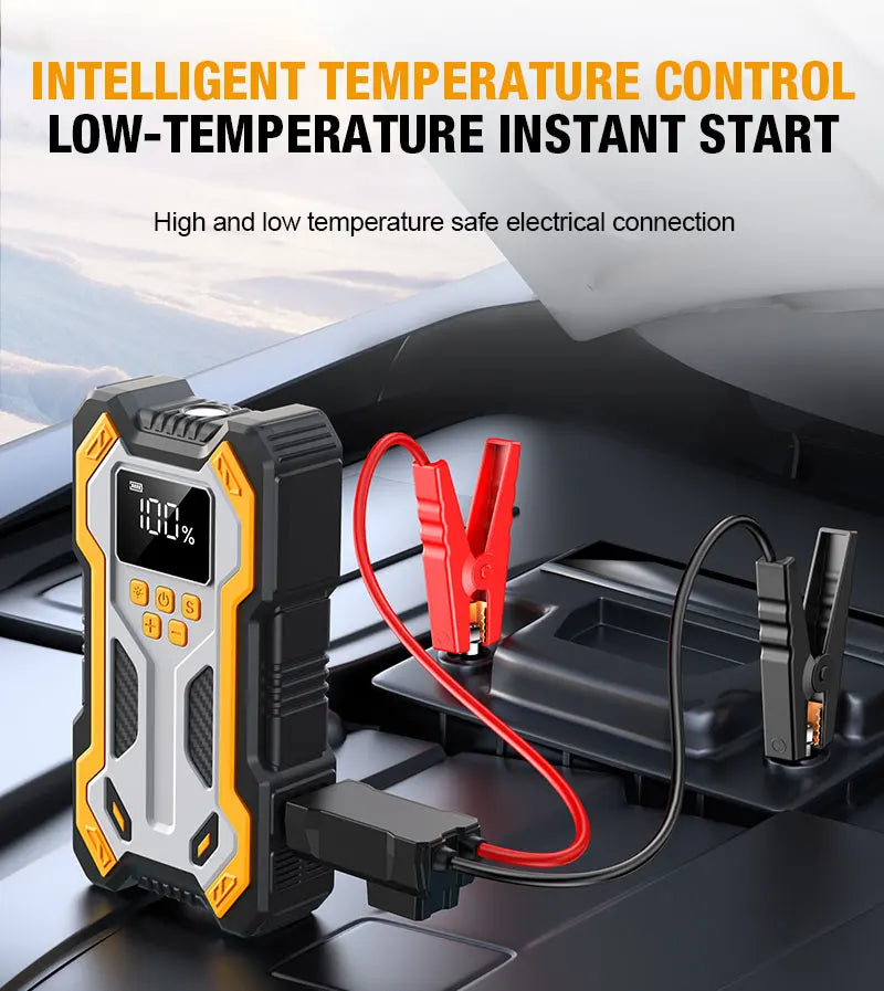 Avviatore Di Emergenza Con Compressore Aria Auto Portatile 7000A Booster 12V Gonfiaggio Pneumatici Automatico A 160 Psi