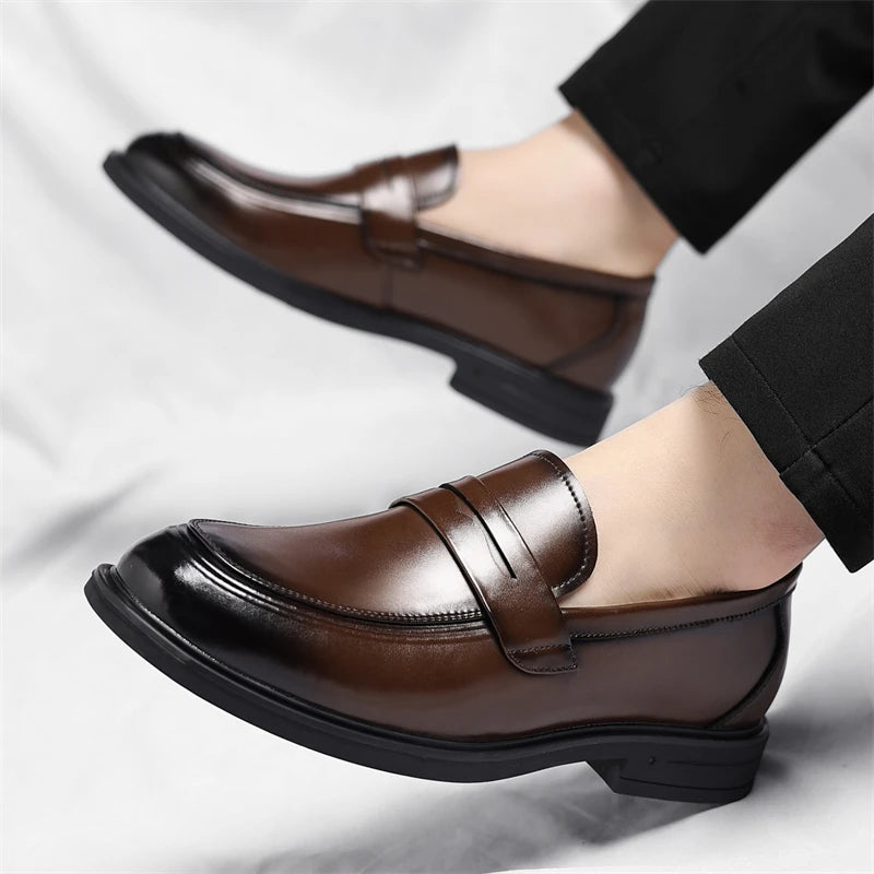 Mocassini Formali In Pelle Da Uomo Stile Italiano Slip On Eleganti Scarpe Da Lavoro E Da Ufficio Confortevoli E Leggere