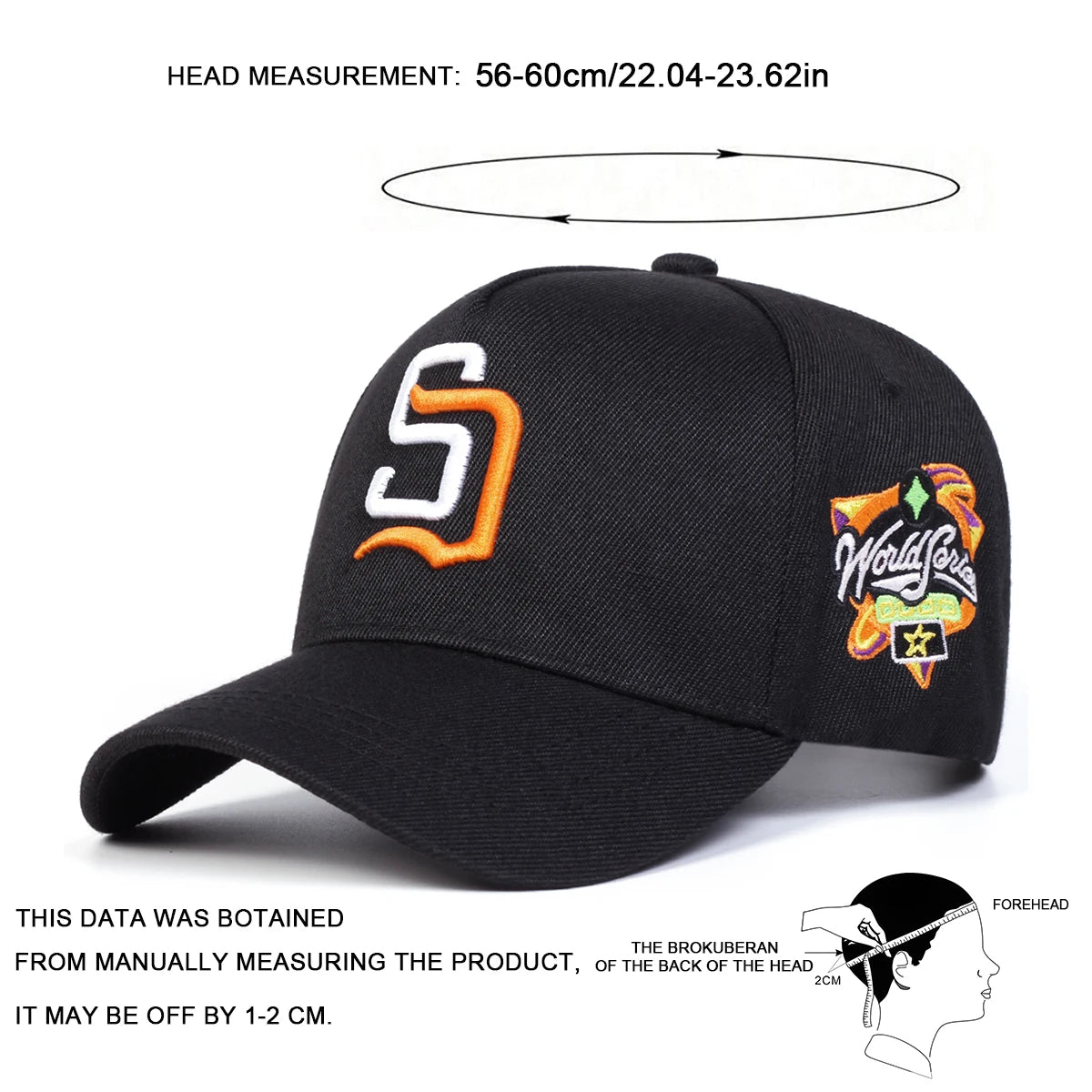 Cappellini Da Baseball Unisex Con Ricamo Lettera SD Regolabili Primavera Autunno Protezione Solare Sportivo Esterno